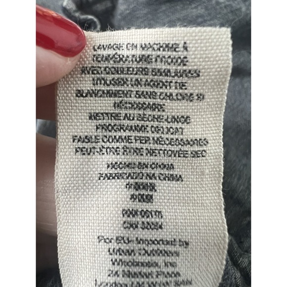 Free People Size M Dark Hooded Knit Denim Jean Jacket - Picture 13 of 15